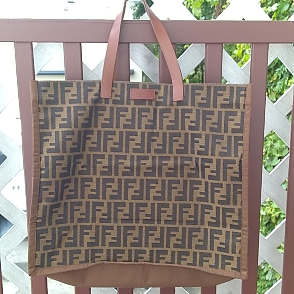 Fendi Zucca  Book Tote Authentic